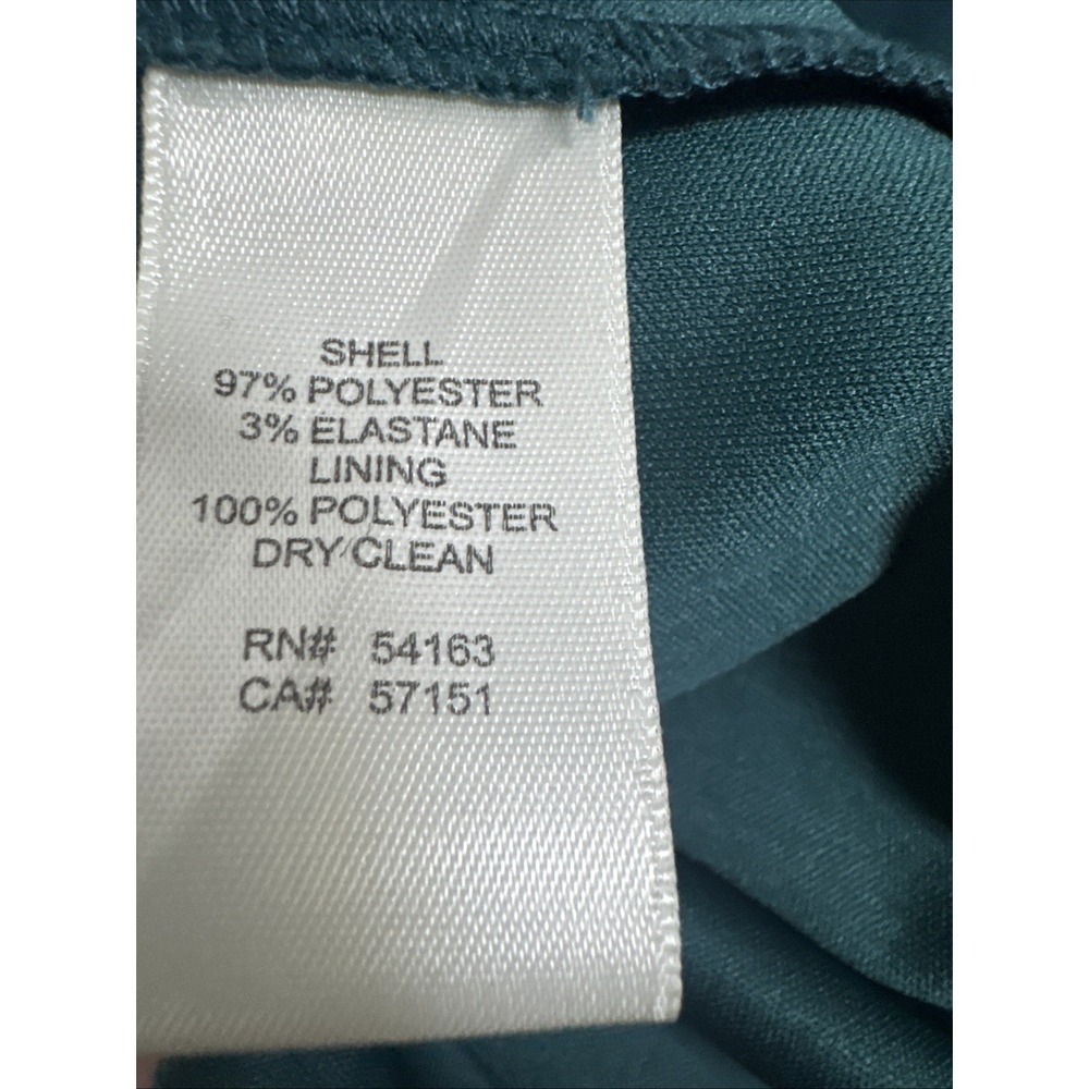 ELIZA J Womens Size 14W Sheath Dress Green Floral 3/4 Sleeve Classic Work - Picture 7 of 8